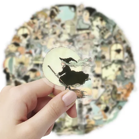 Children Cartoon PET Stickers Retro Aesthetic Creative Illustration Material For DIY Journaling Daily Life Scrapbooking