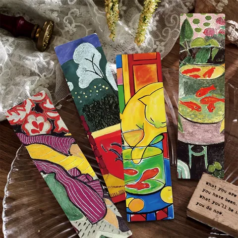 Matisse Oil Painting Bookmark Vintage Art Reading Book Markers Boxed Paper Stationery Gift For Readers