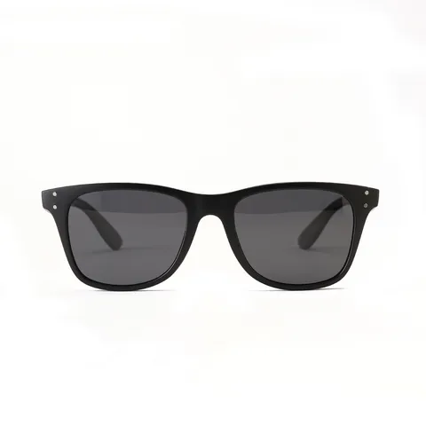 Occhiali da Sole Polarizzati Quadrati TR90 Unisex Montatura Nera con Borchie Retro Lente TAC Protezione UV per Sport all'Aperto Uomo Donna