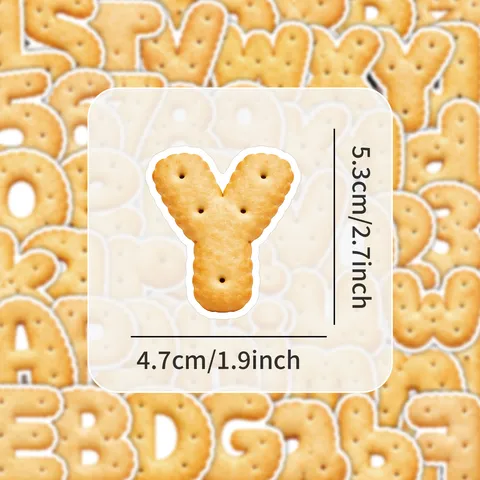 Paquete de Pegatinas de Números y Letras de Galleta Estilo Ins Coreano Pegatinas Decorativas Creativas para Scrapbook