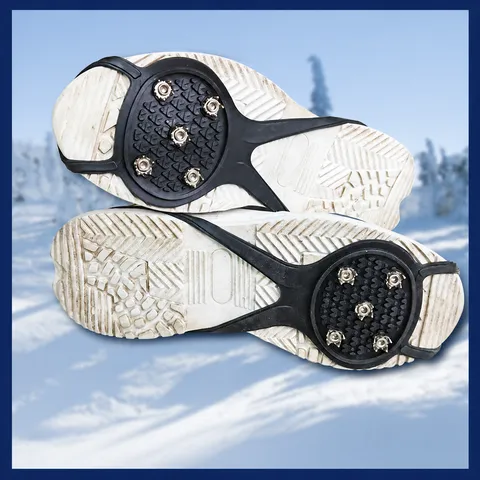 Crampones para Hielo al Aire Libre Fundas Antideslizantes para Zapatos de Nieve con Puntas de Metal para Senderismo Caminar Escalera Equipo de Seguridad de Invierno