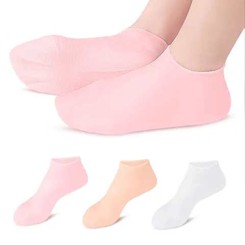 Silicone Moisturizing Heel Anti-Cracking Protective Socks Anti-Slip Soft Foot Care Spa Foot Cover Socks For Women Men