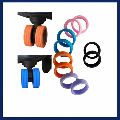 Housses de Roues de Bagage en Silicone Protections de Roulettes de Valise Antichoc Réduction du Bruit Accessoires
