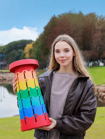 Tabouret Télescopique Portable d'Extérieur Chaise Pliante Réglable à Vitesses Multiples Tabouret Rétractable Pour Camping Pêche Voyage
