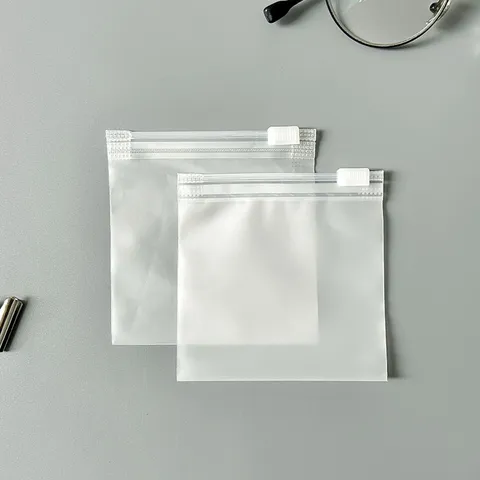 Thickened Frosted Clear Plastic Zipper Bags Waterproof Dustproof Resealable Storage Packaging Bags For Home Travel Organization