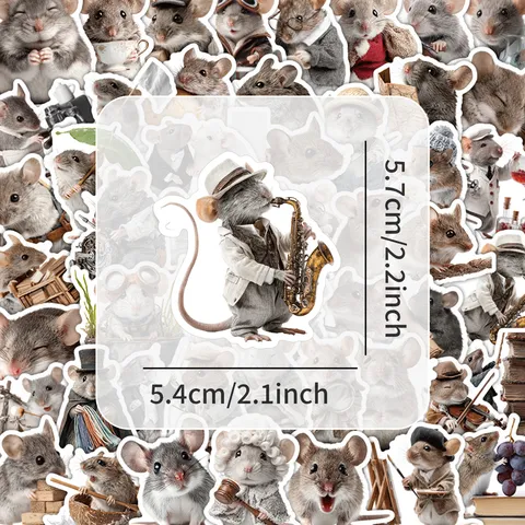 Pegatinas de Animales del Zodíaco DIY Calcomanías de Vinilo Impermeables Lindo Dibujo Animado Ratón Buey Tigre Caballo Oveja Pegatinas para Laptop
