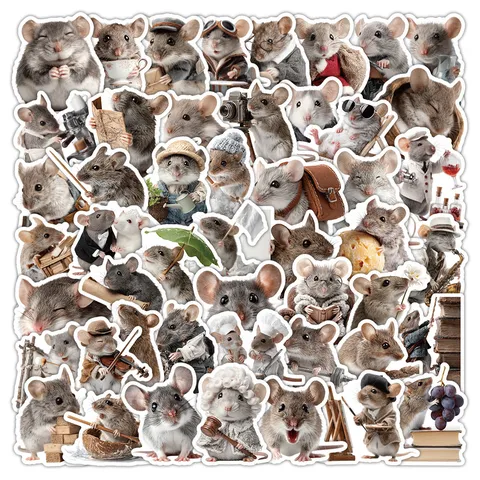 Pegatinas de Animales del Zodíaco DIY Calcomanías de Vinilo Impermeables Lindo Dibujo Animado Ratón Buey Tigre Caballo Oveja Pegatinas para Laptop