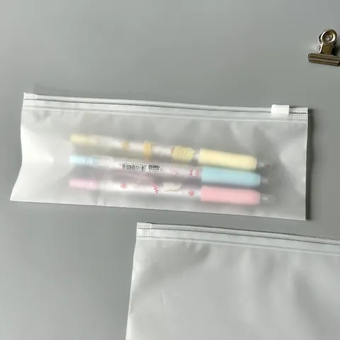 Busta con Chiusura a Zip in PE Smerigliato Ispessito Antipolvere Impermeabile Portatile Sacchetto di Imballaggio per la Casa Viaggio Piccoli Oggetti