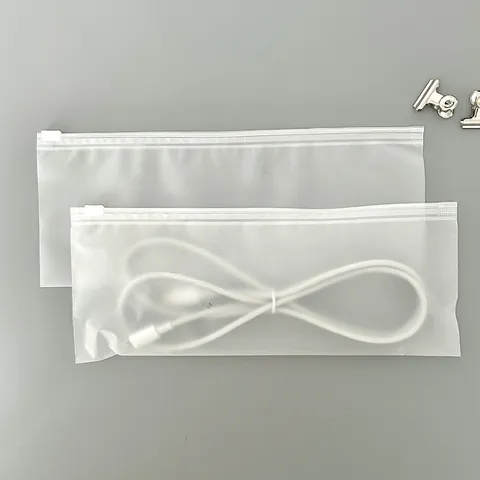 Thickened Frosted Clear Plastic Zipper Bags Waterproof Dustproof Resealable Storage Packaging Bags For Home Travel Organization