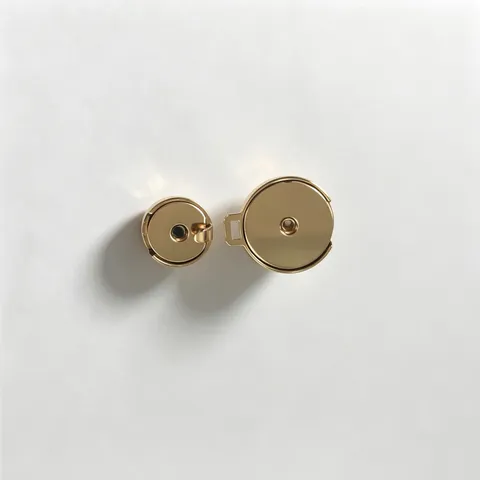 Gold Alloy Round Belt Buckle Replacement Accessory For Narrow Strap Minimalist Metal Waist Belt Fastener
