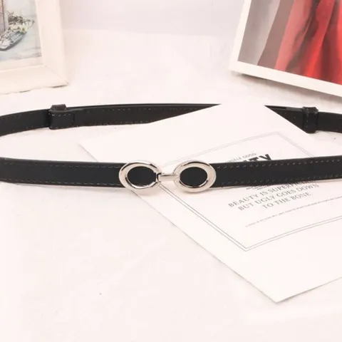 Zinc Alloy Double Ring Belt Buckle Replacement Metal Oval Interlocking Clasp For Women Dress Belt Accessories