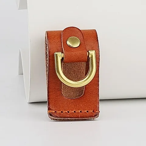 Handmade First Layer Cowhide Leather Waist Key Chain Vintage Men Belt Hanging Key Holder Car Key Ring Fashion Accessory