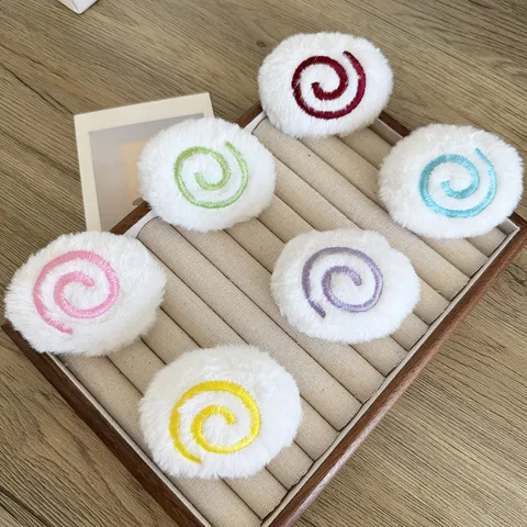 Accessoire de Peluche Mignon Sucette Bonbon DIY Fait Main Avec Décoration de Broderie en Spirale Pour Vêtements Chaussures Chaussettes