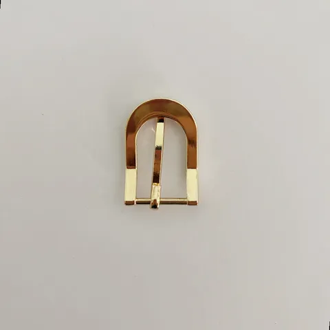 Minimalist Zinc Alloy Pin Belt Buckle Gold Oval Casual Accessory