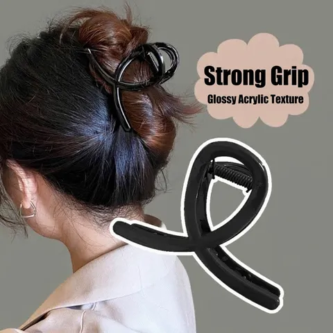 Grandes Pinces à Cheveux en Polycarbonate de 8cm pour Femmes Minimaliste Pince à Requin Tenue Forte Accessoire de Coiffure