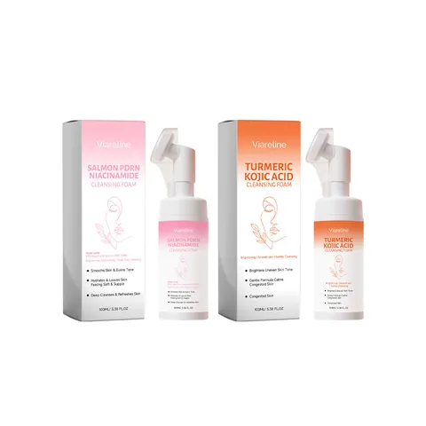 Mousse Nettoyante pour le Visage Nettoyage en Profondeur avec Brosse en Silicone pour Soin Quotidien