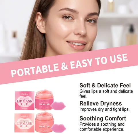 Masque à Lèvres Hydratant Professionnel Avec Pinceau en Silicone Nourrissant Anti-Dessèchement Baume de Soin Pour Lèvres Sèches