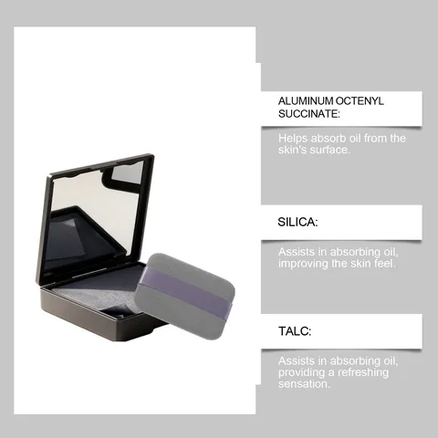 Portable Black Oil Blotting Paper Set With Mirror Case And Puff Facial Oil Control Clean Sheets Makeup Tool