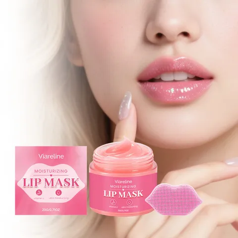 VIARELINE Mascarilla Labial Hidratante Con Vitamina C Bálsamo Labial Ultra Hydratante Y Pincel De Silicona Para Cuidado Labial