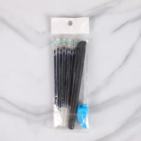 Magic Disappearing Pen Refills Plastic Stationery Writing Practice Tool With Holder And Silicone Grip