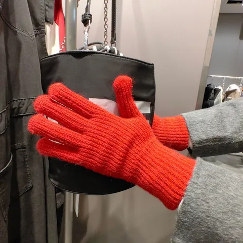 Guantes de Punto Táctiles Térmicos de Invierno Lana de Alpaca Poliéster Dedos Divididos Color Sólido Clima Frío Guantes de Mujer