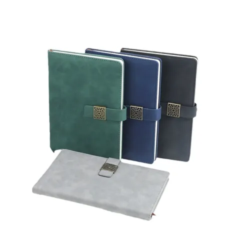 A5 B5 Taccuino Affari Diario in Pelle PU Copertina Rigida Con Fibbia Magnetica Segnalibro Forniture per Ufficio