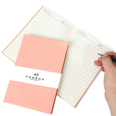 Carnet de Notes d'Affaires Similicuir Journal Agenda Couverture Rigide Planificateur Quotidien Fournitures de Bureau