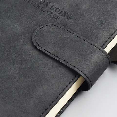 Carnet de Notes d'Affaires A5 Couverture Rigide en Cuir PU Avec Boucle Magnétique 180 Feuilles Papier Épais Fournitures de Bureau et d'École