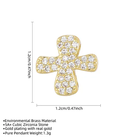 DIY Fashion Heart Star Airplane Windmill Zirconia Pendants For Women Gold Plated Brass Necklace Jewelry Making Accessories