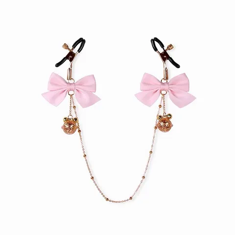 Metal Nipple Clamps With Bow Bells Teaser Body Jewelry For Women Adult Party Cosplay Novelty Accessories