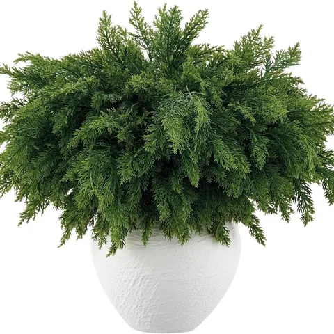 Artificial Norfolk Pine Stems Norfolk Pine Branches For Christmas DIY Tabletop Greenery Decor Green Plastic Pine Stems