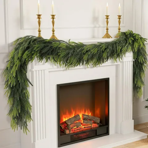 Realistische Künstliche Weihnachtsgirlande Norfolk Kiefer Üppige Grüne Kiefernnadel Ranke Für Kamin Treppen Haustür Festliche Hausdeko