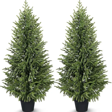 Artificial Norfolk Pine Christmas Tree PE Realistic Greenery For Front Door Home Indoor Modern Holiday Tree Decoration