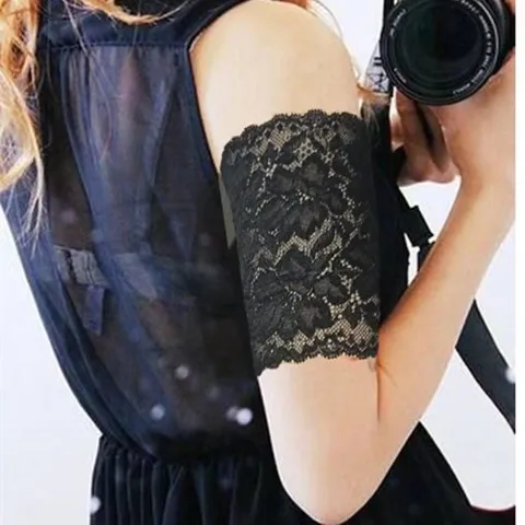 Lace Arm Sleeves Sun Protection Cover Up Tattoo Scar Cover Elastic Breathable Women Men Summer Arm Warmers