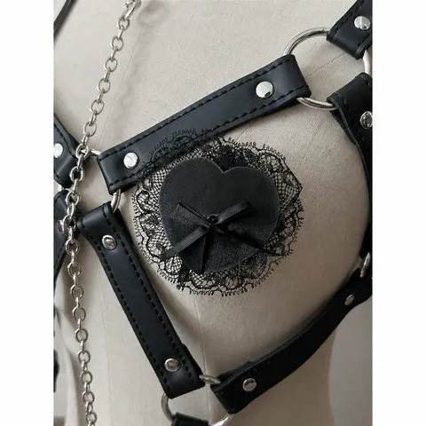 Gothic Lace Heart Shape Nipple Covers Sexy Women Intimates Accessories Cute Bowknot Invisible Pasties Underwear