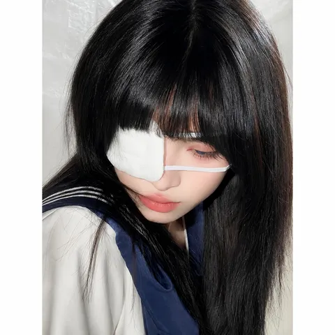 Anime Cosplay Single Eyepatch White Fabric Cute Sweet Cool Style Eye Mask Halloween Costume Party Photo Props For Women