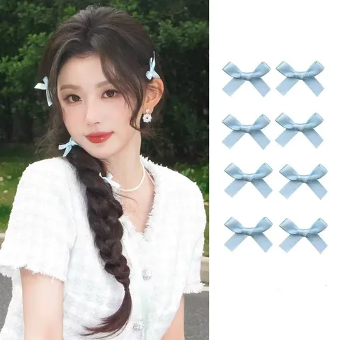 Sweet Bow Hair Clip Fabric Satin Hair Barrettes Bowknot Hair Accessories For Women Girls Daily Party Hair Styling