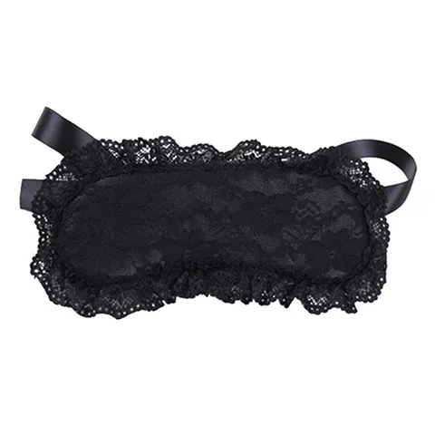 Lace Sleep Eye Mask Women Sexy Shading Blindfold Black Ribbon Soft Eye Cover For Bedroom Night Sleep Travel
