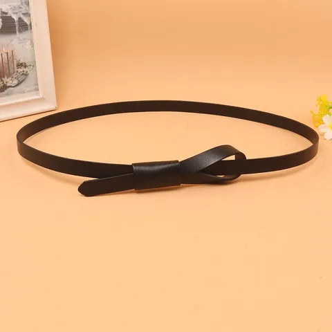 Cintura Sottile da Donna in Vera Pelle di Vacchetta Cintura Sottile alla Moda Versatile per Abiti Camicie Semplice Cinturino Decorativo in Pelle