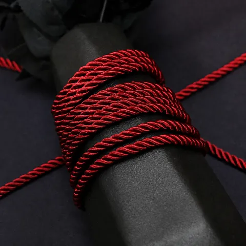 Japanese Shibari Silk And Hemp Bondage Rope Set With Metal Tips For Art Crafting