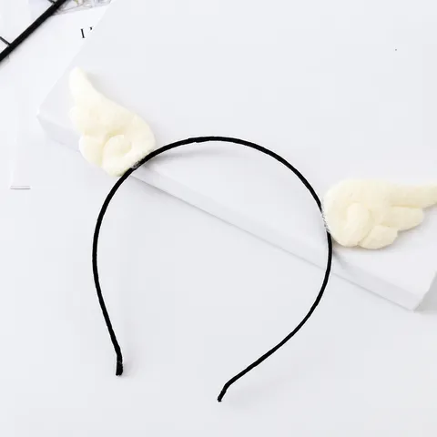 Cute Angel Devil Wings Hairband Hairpin Sweet Girl Hair Accessories Plush Wing Headwear Party Hair Hoops