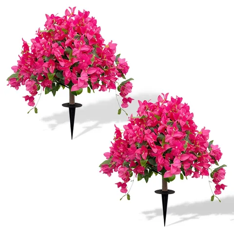 Künstlicher Bougainvillea Erdspieß Baum UV-geschützt Magenta Stoffblume Für Garten Innenhof Landschaftsdekoration Im Freien