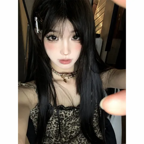 Punk Gothic Leopard Print Choker Necklace Y2K Sweet Cool PU Leather Collar With Metal Ring And Pendant Women Fashion Jewelry