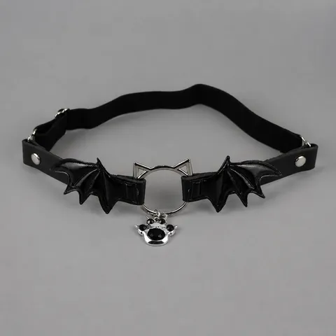 Punk Gothiko Lolita Dahtylidi Podiou Pteriga Daimona Nyxaki Gatas Alisida Merou Kramas Derma PU Y2K Kosmima Gynaikes