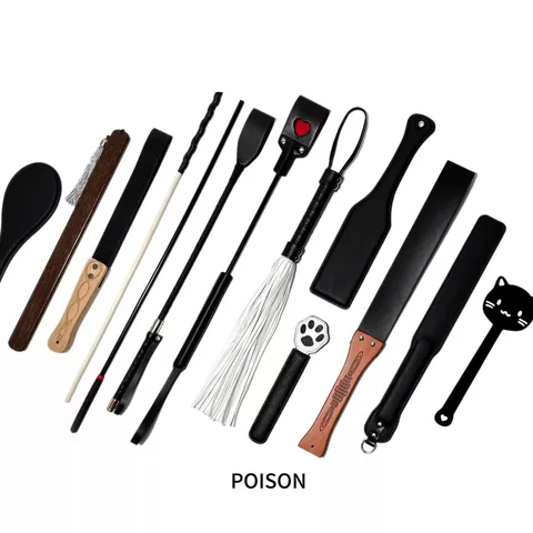 Leather Paddle Whip Tool Adult Practice Equipment Storage Bag Multi Piece Combination