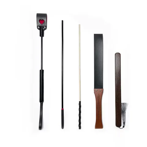 Leather Paddle Whip Tool Adult Practice Equipment Storage Bag Multi Piece Combination