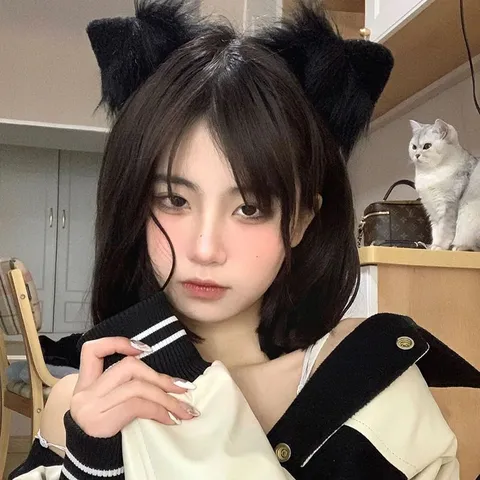Handgemachte Plüsch Katzenohr Haarspangen Süße Lolita Tierohren Haarnadeln Süße Anime Cosplay Haarzubehör Für Damen