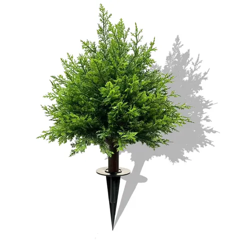 Artificial Cypress Tree Ground Stake Outdoor Garden Decoration Lifelike Simulation Green Plant Stake For Yard Patio Grave Christmas Ornament