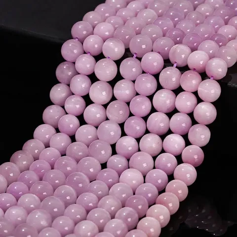 Perle di Kunzite Naturale Viola Lavanda Tonde Cristallo Perle Sfuse per Creazione di Gioielli DIY Collana Bracciale Accessorio Grado 3A 7A