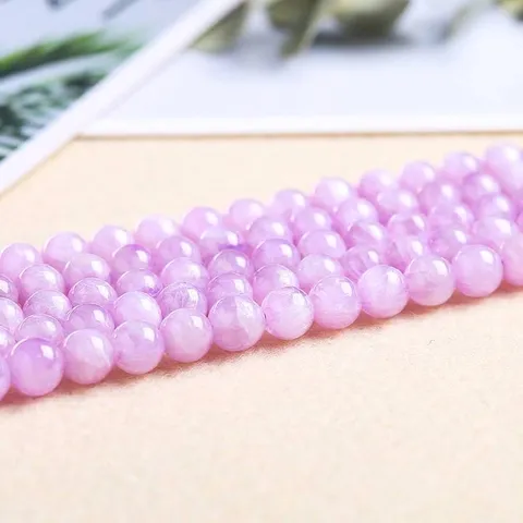 Perle di Kunzite Naturale Viola Lavanda Tonde Cristallo Perle Sfuse per Creazione di Gioielli DIY Collana Bracciale Accessorio Grado 3A 7A